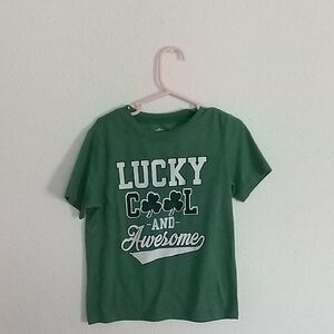 Green Kids T-Shirt - Lucky Cool and Awesome